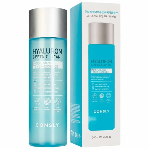 CONSLY тонер-эссенция увлажняющий с гиалуроновой кислотой и бета-глюканом 200мл